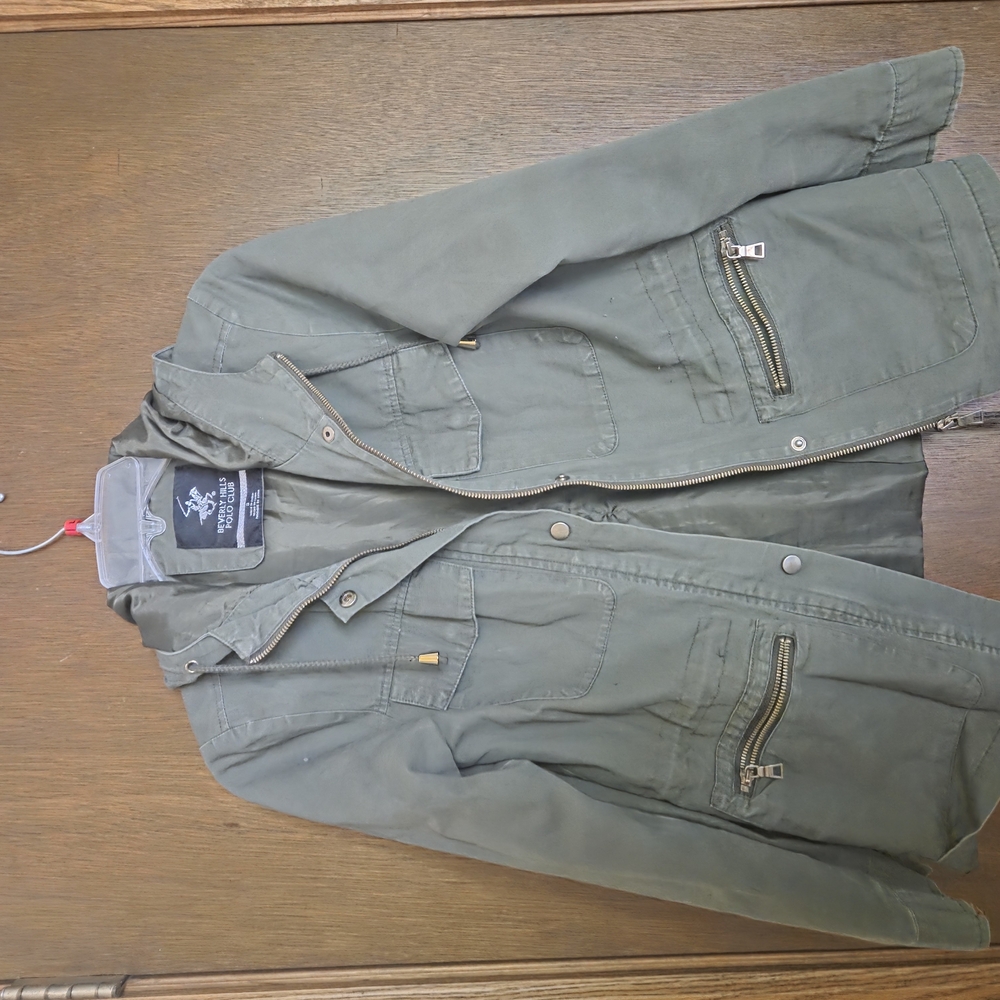 Beverly Hills Polo Club Green Military Field Jacket